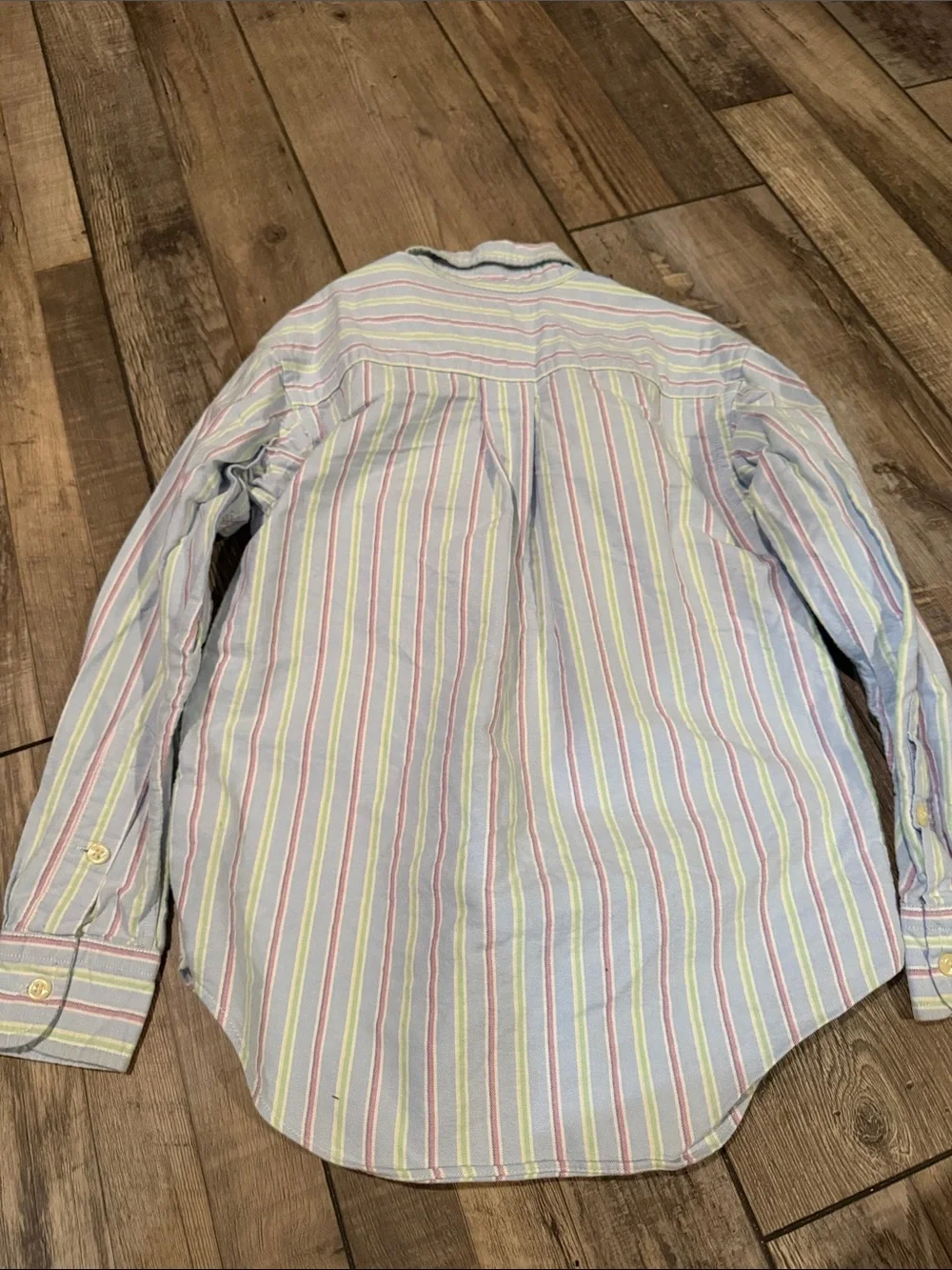 Boys Ralph Lauren Polo Pastel Stripe Button-Down Shirt - Classic Casual Size 8